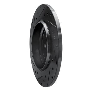 Mercedes-Benz ML500 Brake Rotor (1) - Rear Right - R1 Concepts - Drilled & Slotted - Black - `00-`05
